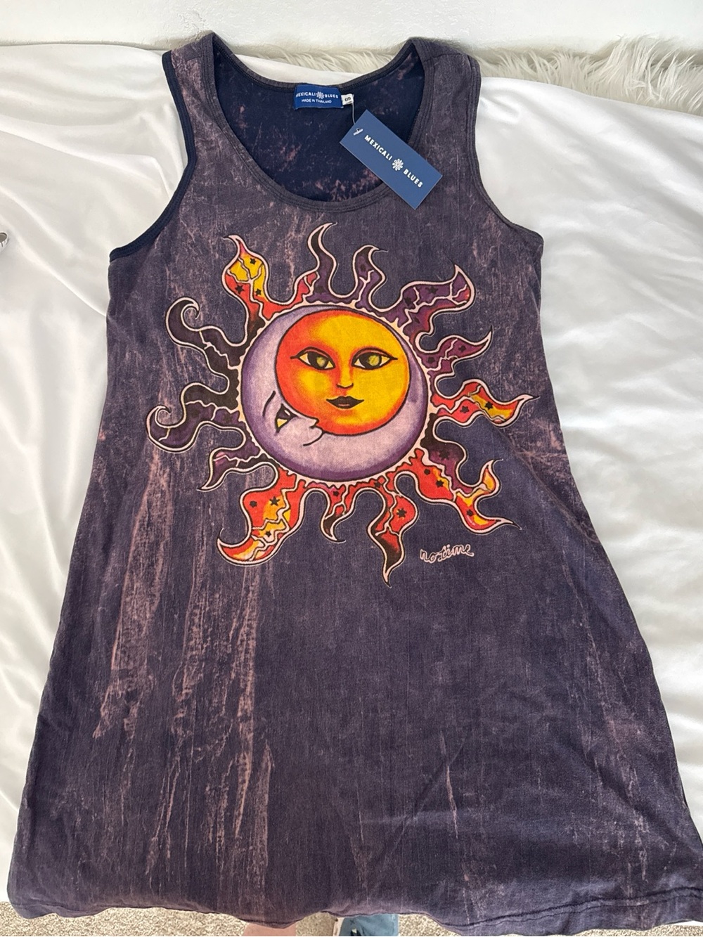 Spiral Sun Graphic Purple Midi Dress by Spiritual Gangster